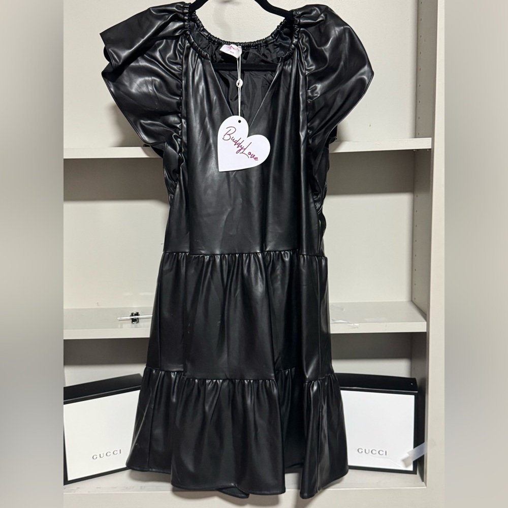 Buddy Love-Black Puffy Sleeve Dress-Brand New